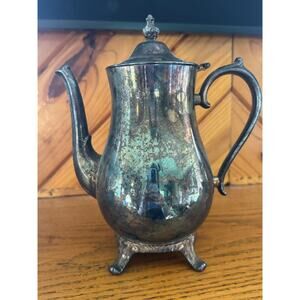 Vintage International Silver Co Silverplate Coffee Tea Pot Footed